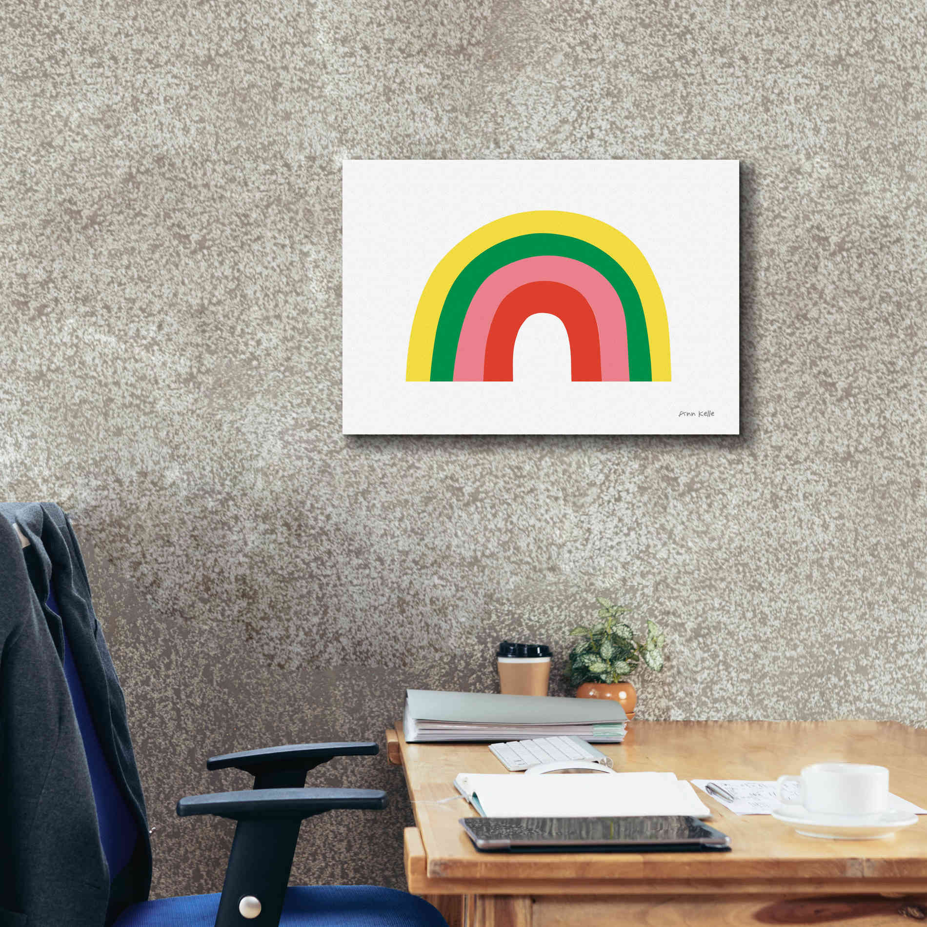 'Rainbow II' by Ann Kelle Designs, Canvas Wall Art,26 x 18