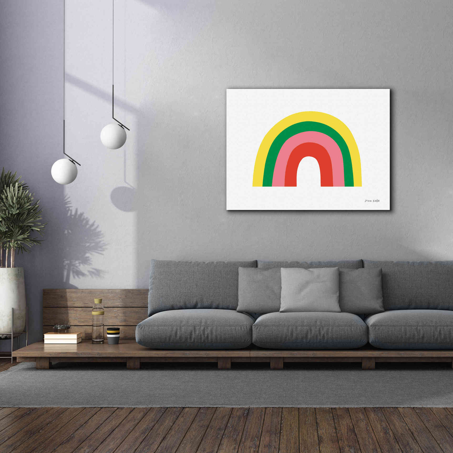 'Rainbow II' by Ann Kelle Designs, Canvas Wall Art,54 x 40
