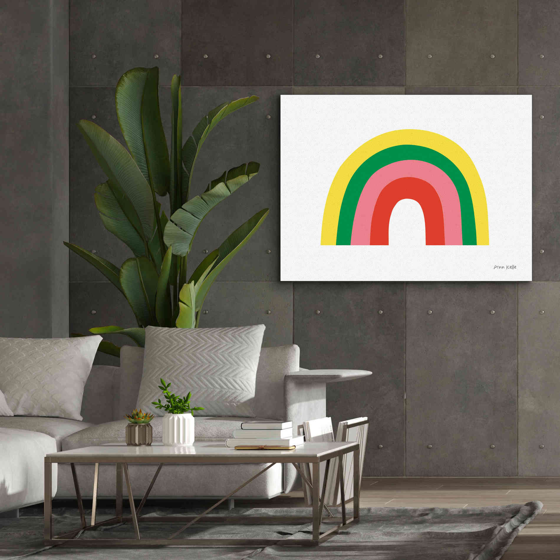 'Rainbow II' by Ann Kelle Designs, Canvas Wall Art,54 x 40