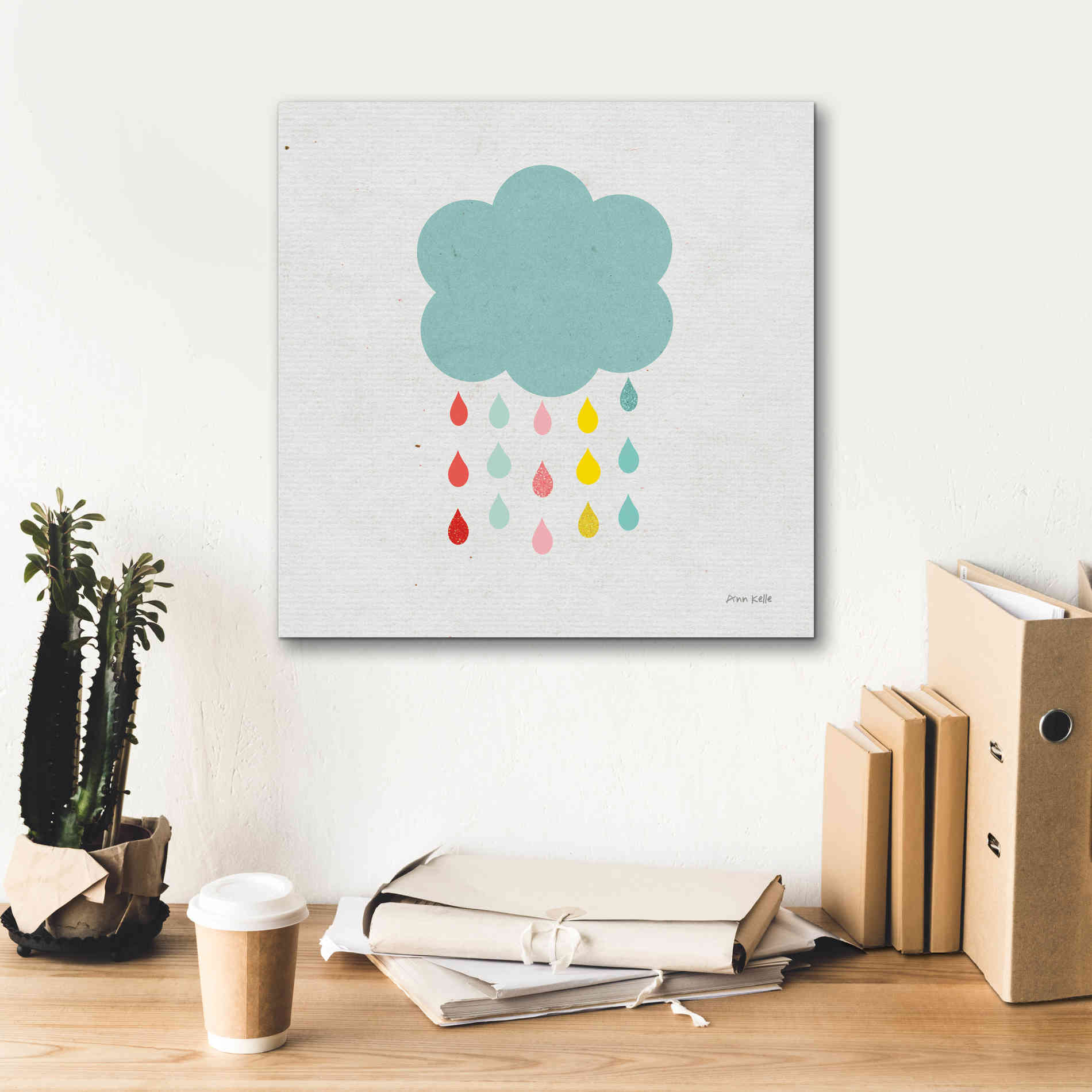 'Cloud I' by Ann Kelle Designs, Canvas Wall Art,18 x 18