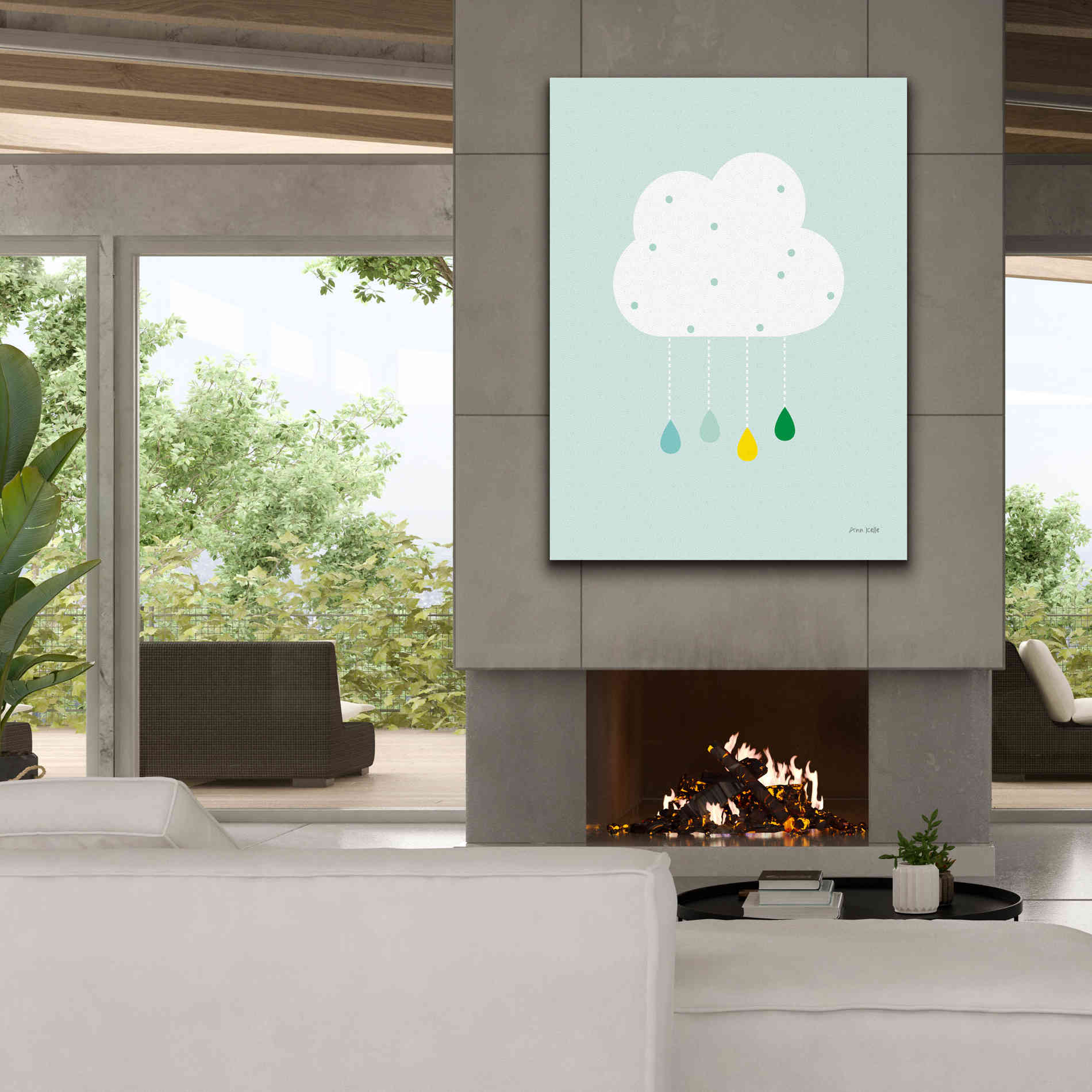 'Cloud II' by Ann Kelle Designs, Canvas Wall Art,40 x 54