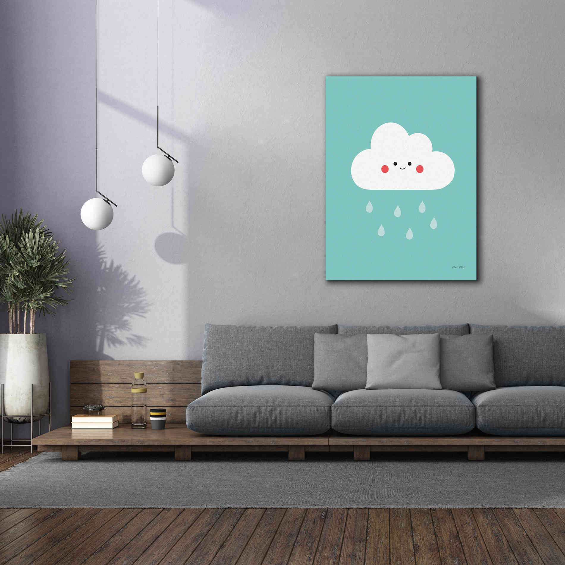 'Happy Cloud II' by Ann Kelle Designs, Canvas Wall Art,40 x 54