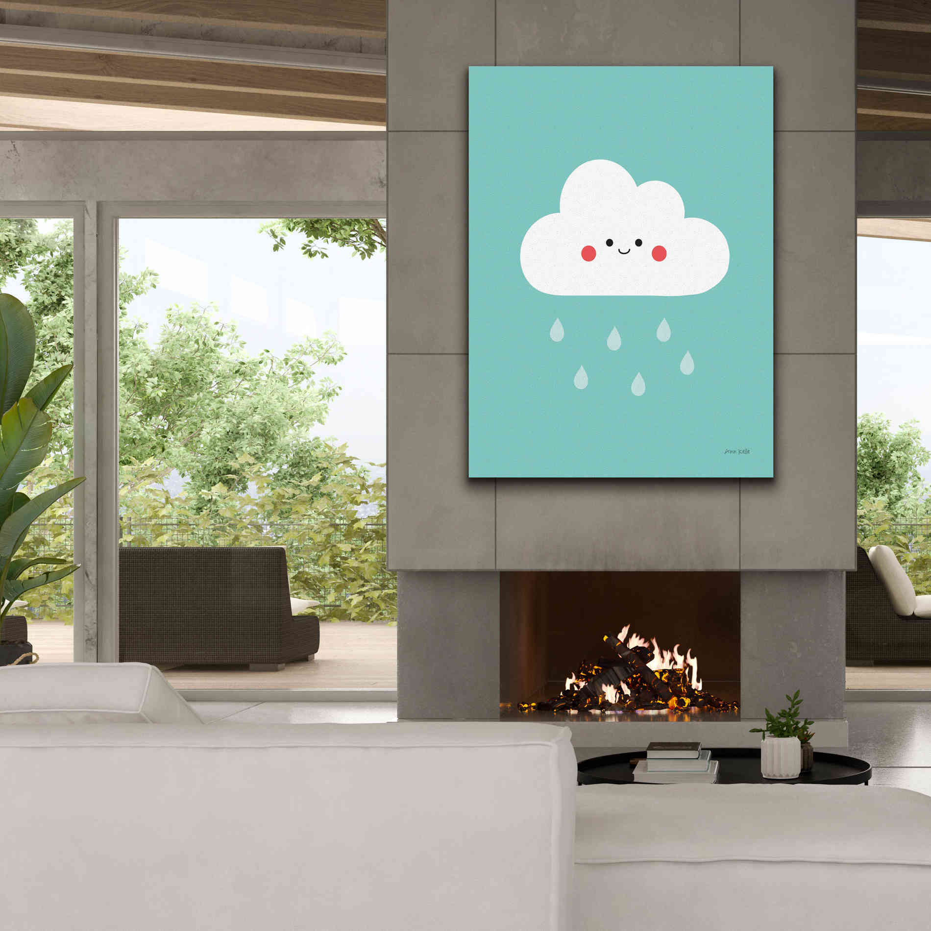 'Happy Cloud II' by Ann Kelle Designs, Canvas Wall Art,40 x 54