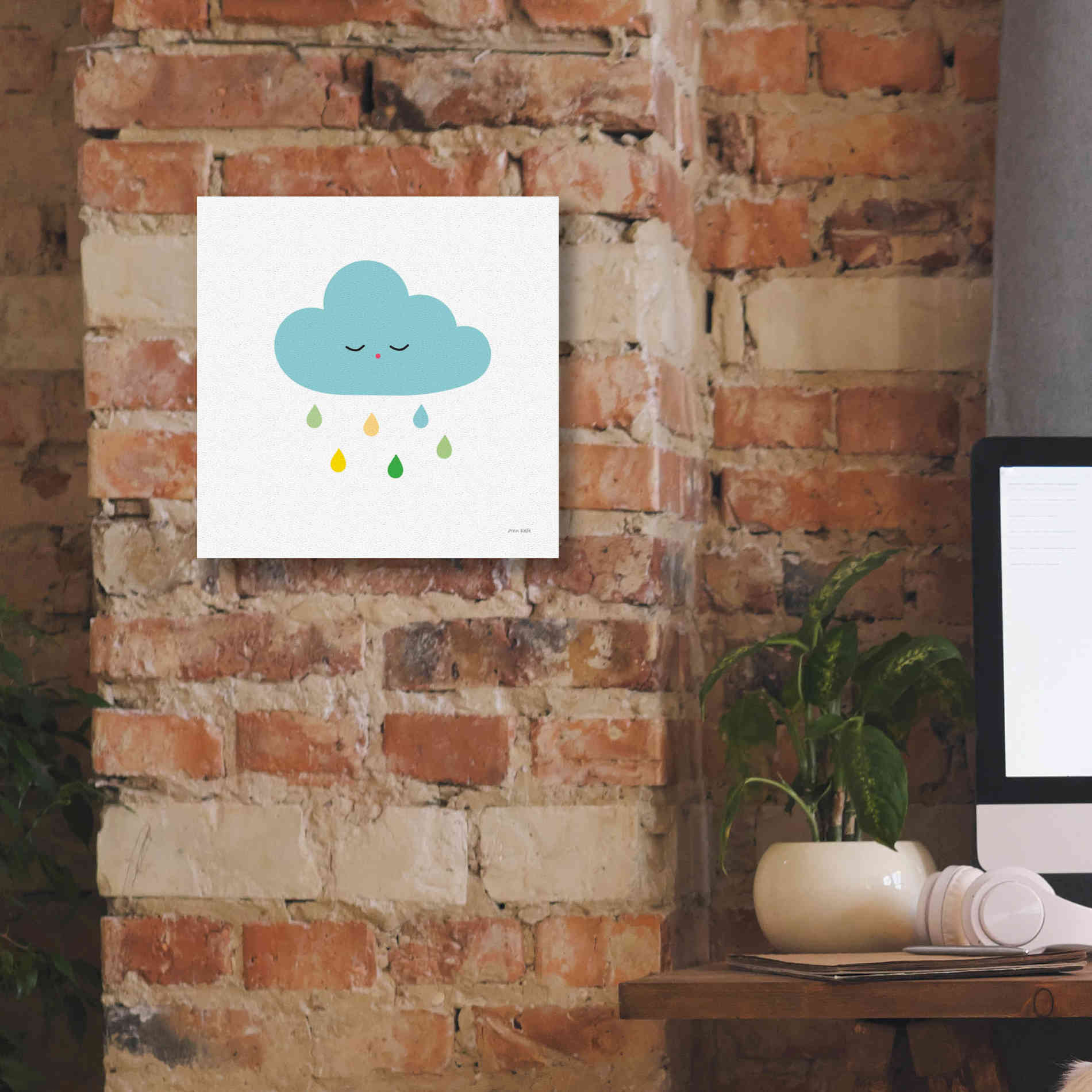 'Sleepy Cloud I' by Ann Kelle Designs, Canvas Wall Art,12 x 12