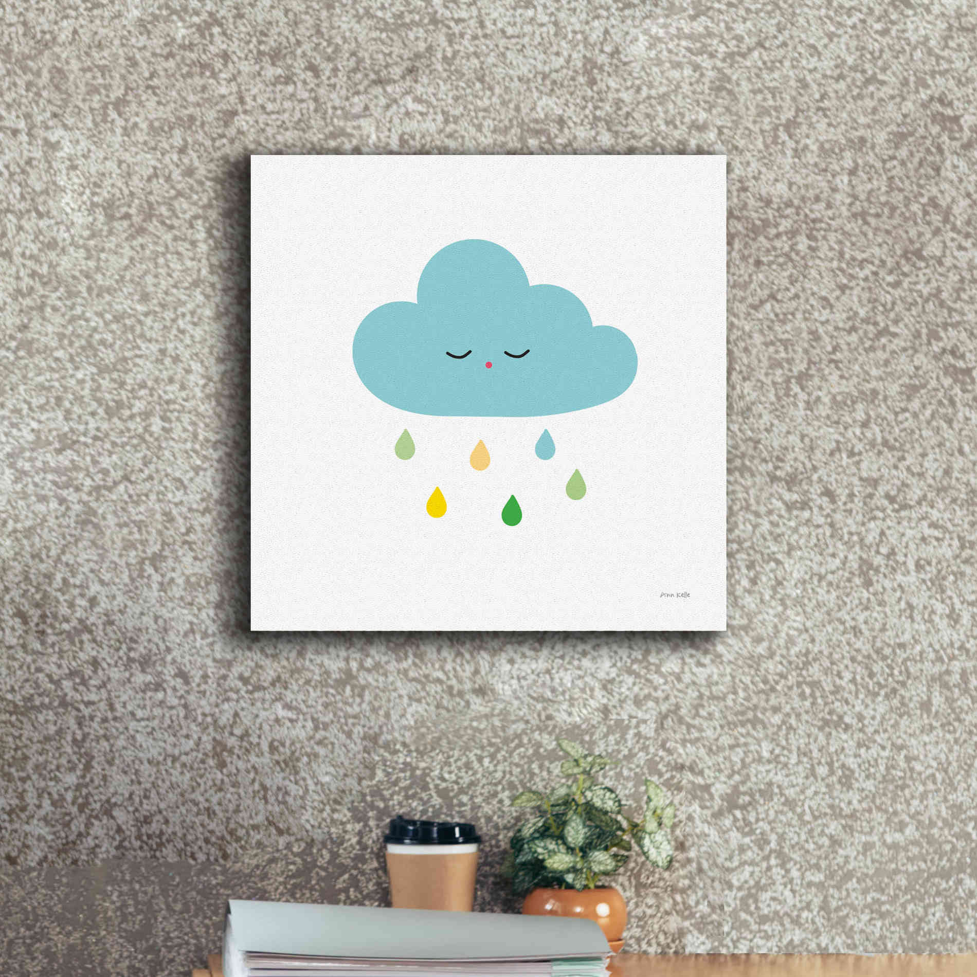 'Sleepy Cloud I' by Ann Kelle Designs, Canvas Wall Art,18 x 18