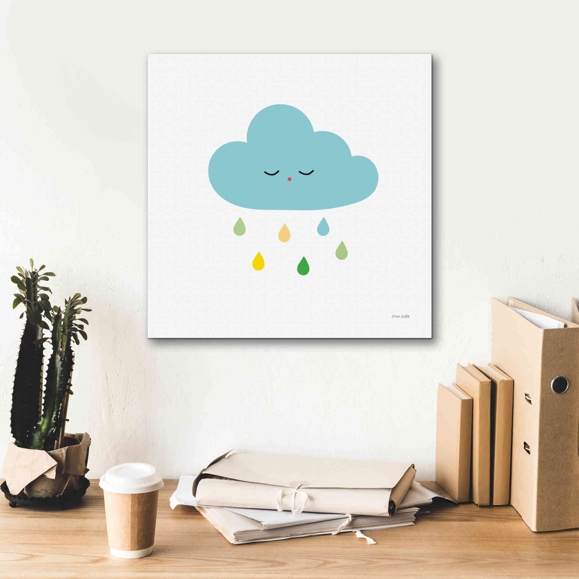 'Sleepy Cloud I' by Ann Kelle Designs, Canvas Wall Art,18 x 18