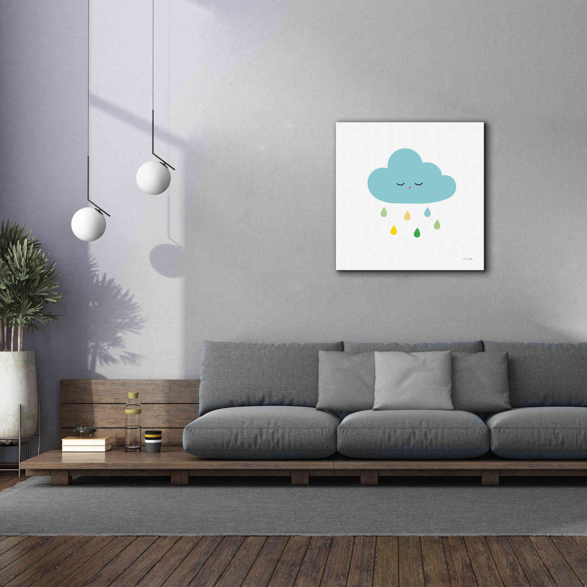 'Sleepy Cloud I' by Ann Kelle Designs, Canvas Wall Art,37 x 37