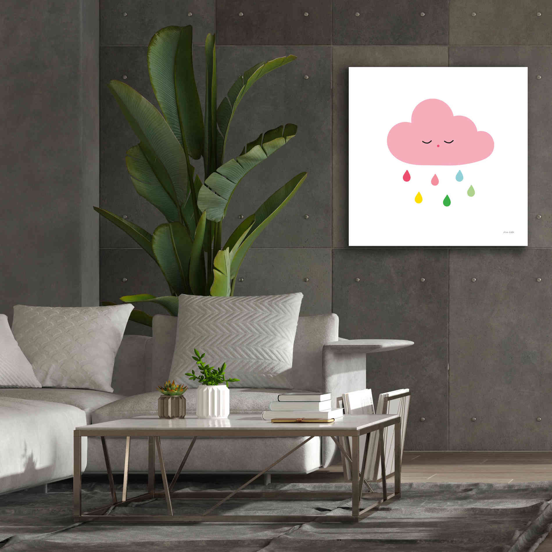'Sleepy Cloud II' by Ann Kelle Designs, Canvas Wall Art,37 x 37