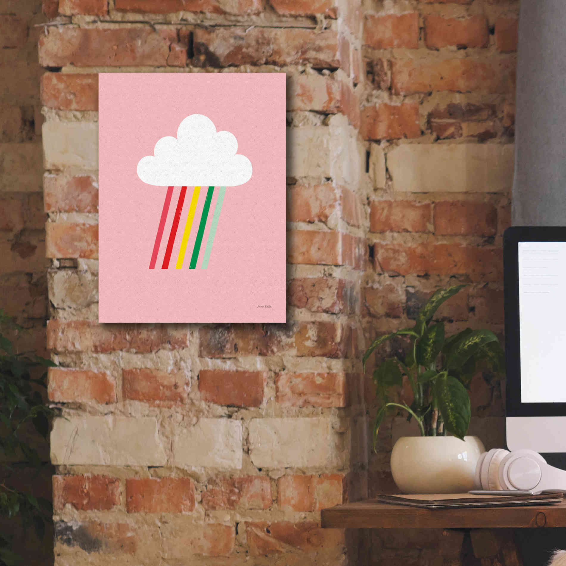 'Rainbow Rays I' by Ann Kelle Designs, Canvas Wall Art,12 x 16