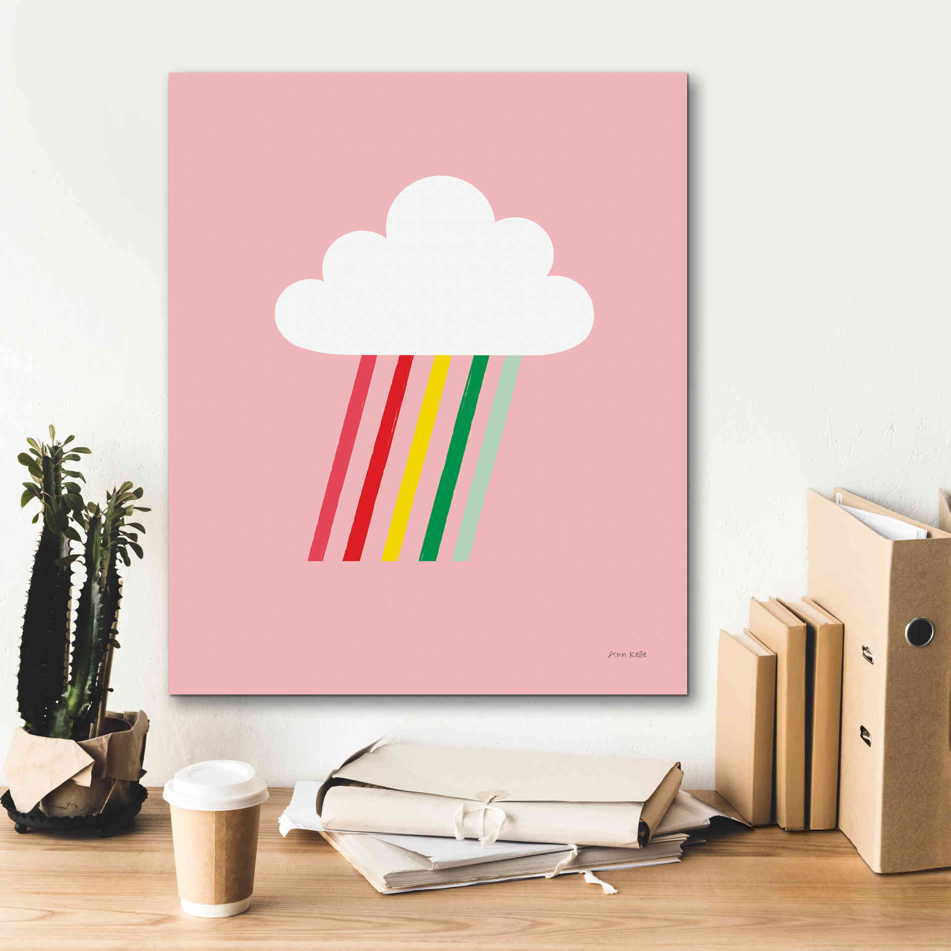 'Rainbow Rays I' by Ann Kelle Designs, Canvas Wall Art,20 x 24