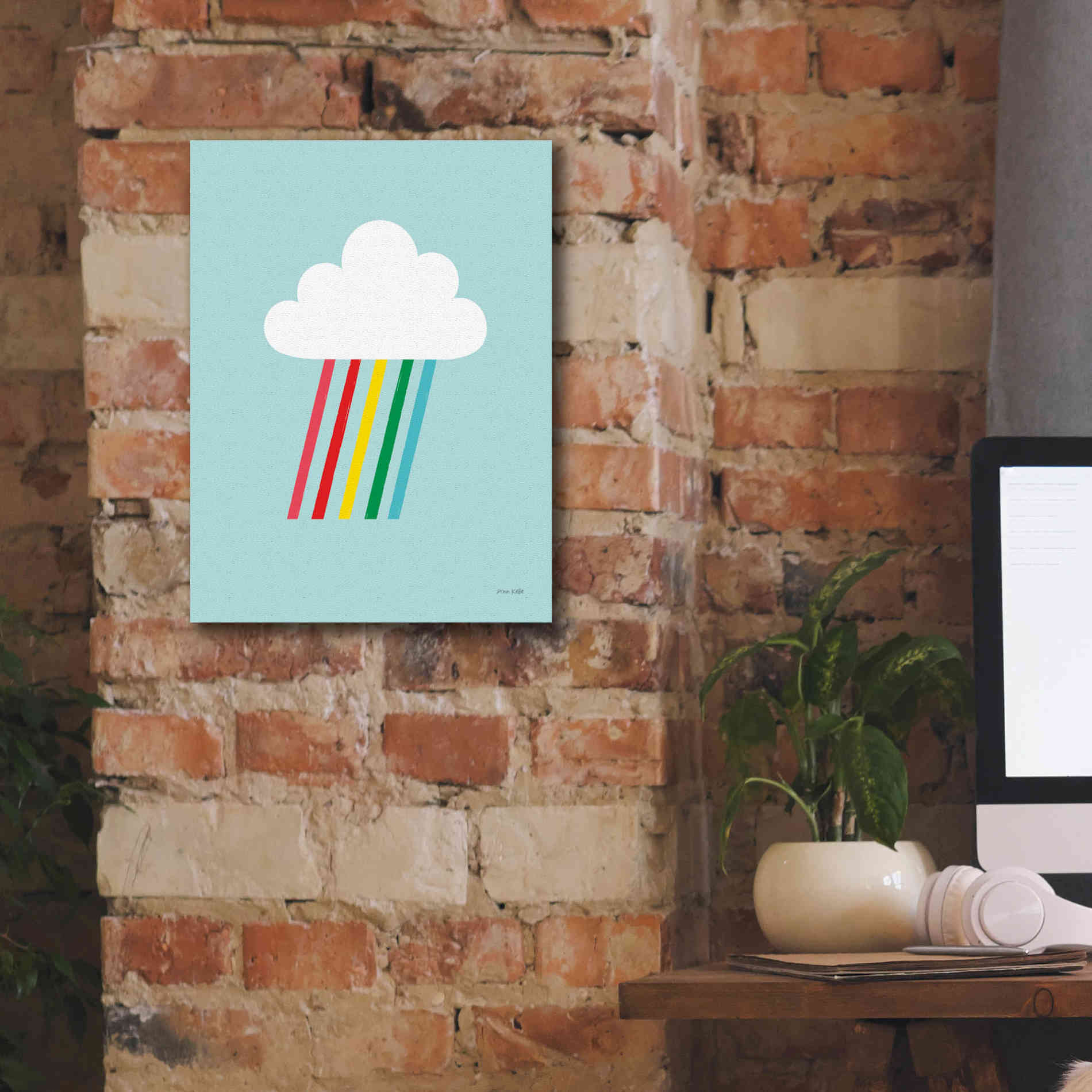 'Rainbow Rays II' by Ann Kelle Designs, Canvas Wall Art,12 x 16