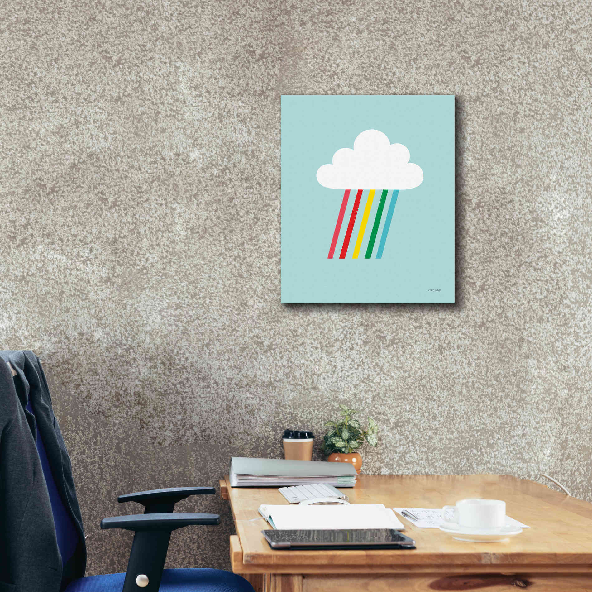 'Rainbow Rays II' by Ann Kelle Designs, Canvas Wall Art,20 x 24