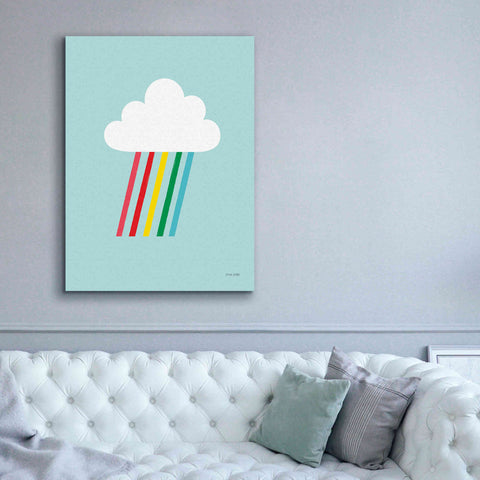 Image of 'Rainbow Rays II' by Ann Kelle Designs, Canvas Wall Art,40 x 54