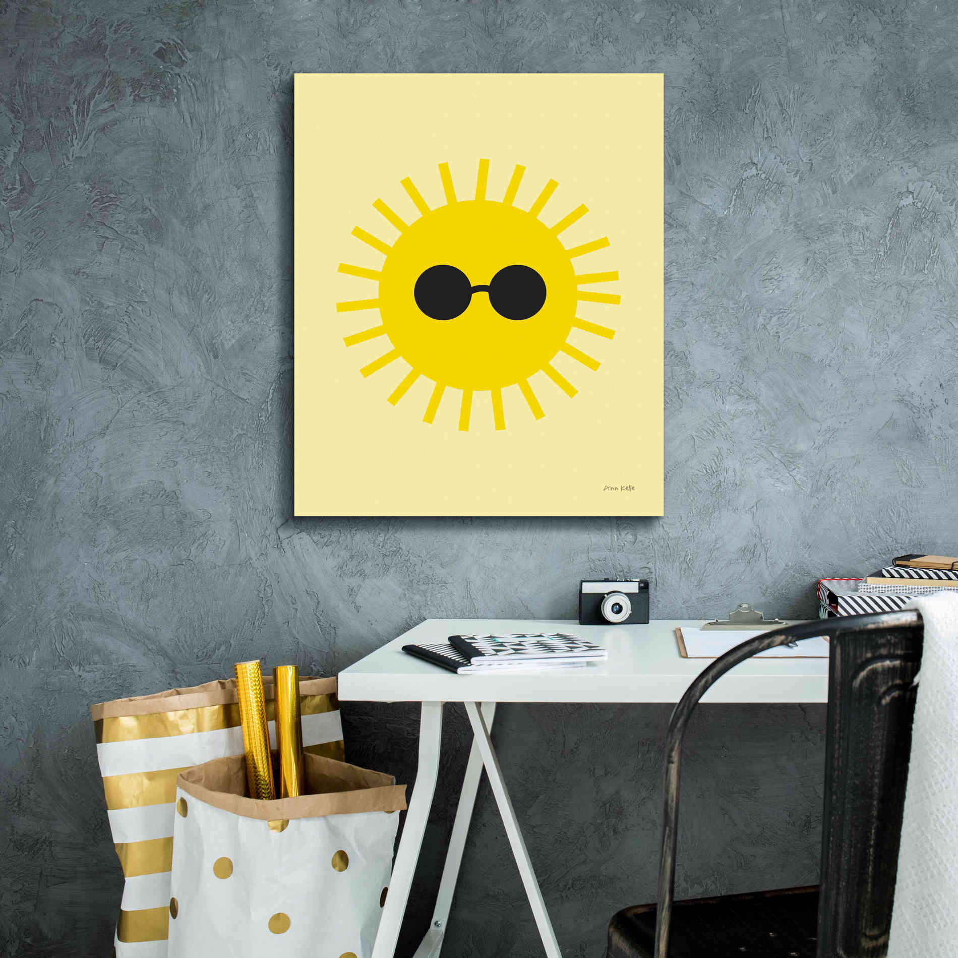 'Sunny' by Ann Kelle Designs, Canvas Wall Art,20 x 24