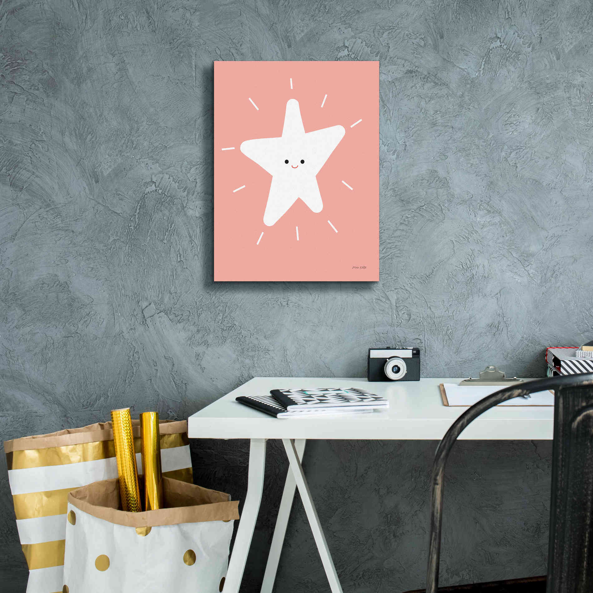 'Star' by Ann Kelle Designs, Canvas Wall Art,12 x 16