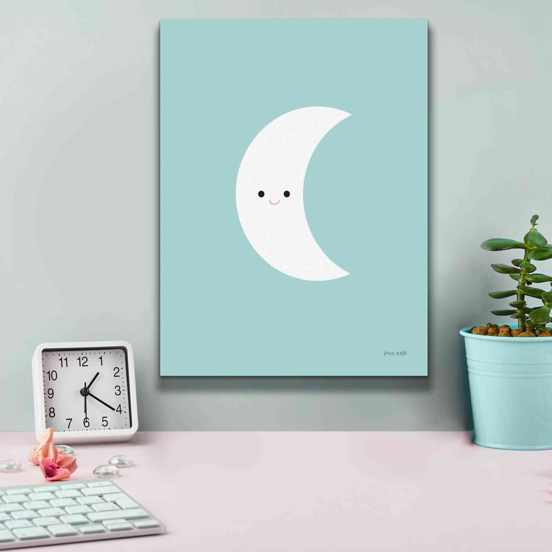 'Moon' by Ann Kelle Designs, Canvas Wall Art,12 x 16