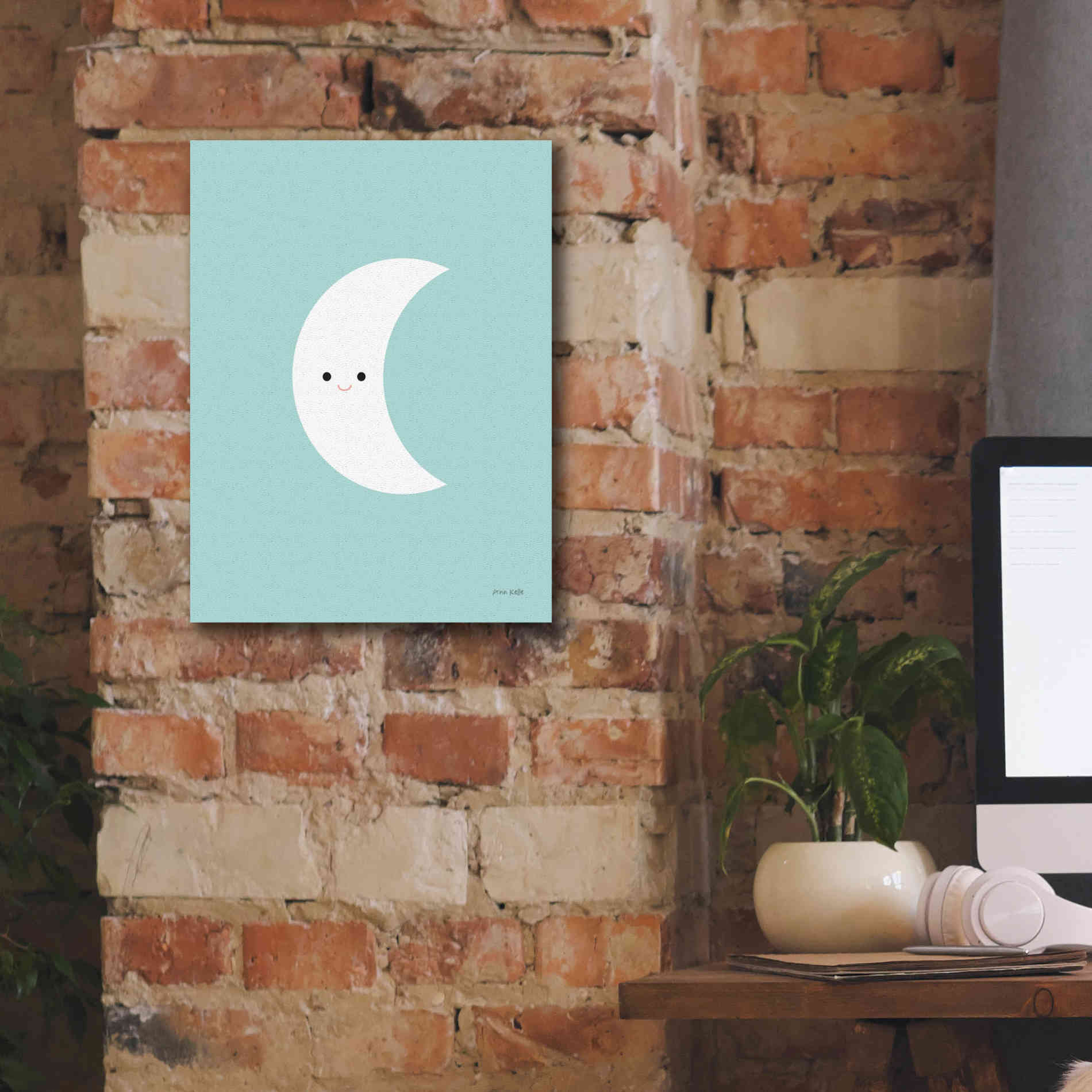 'Moon' by Ann Kelle Designs, Canvas Wall Art,12 x 16