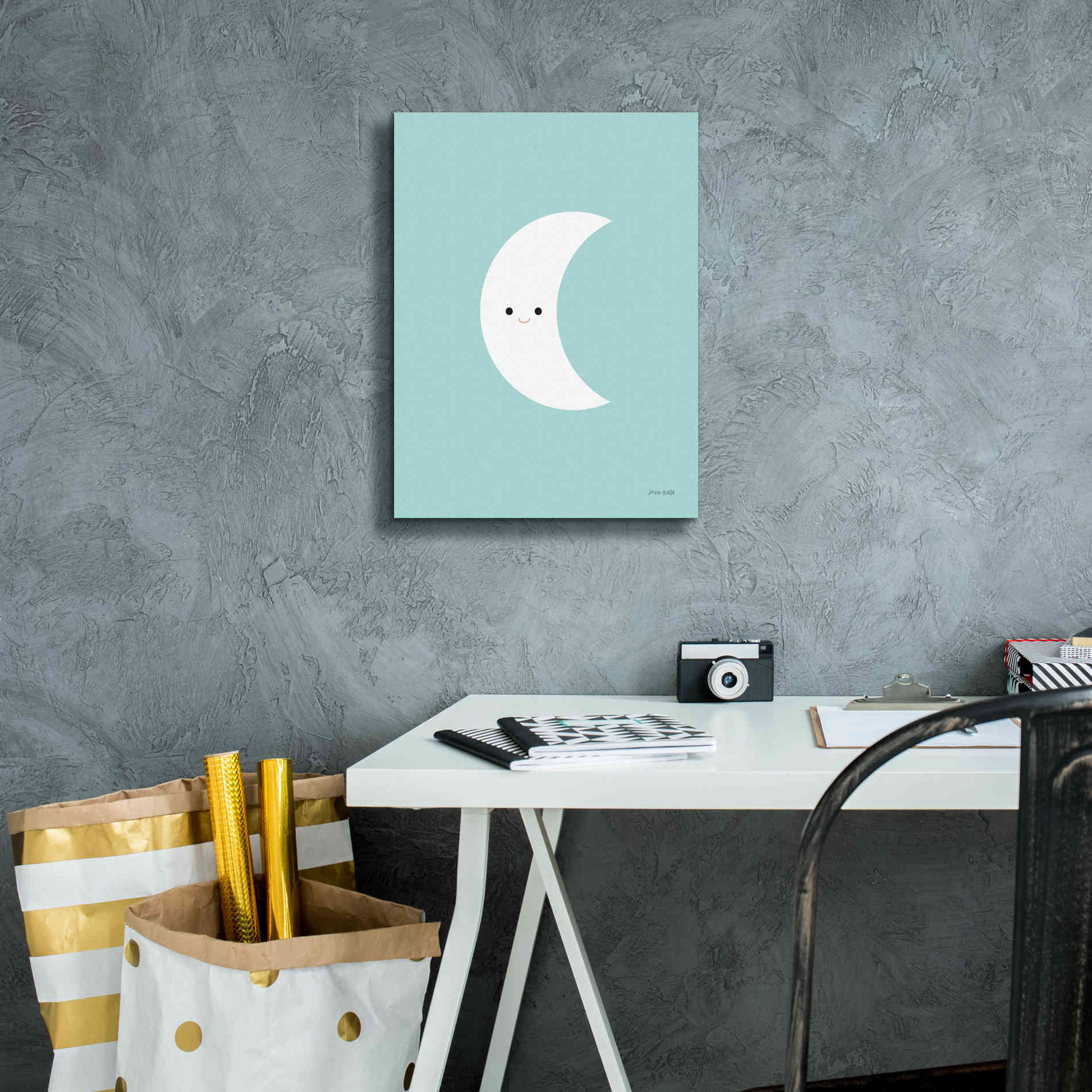 'Moon' by Ann Kelle Designs, Canvas Wall Art,12 x 16