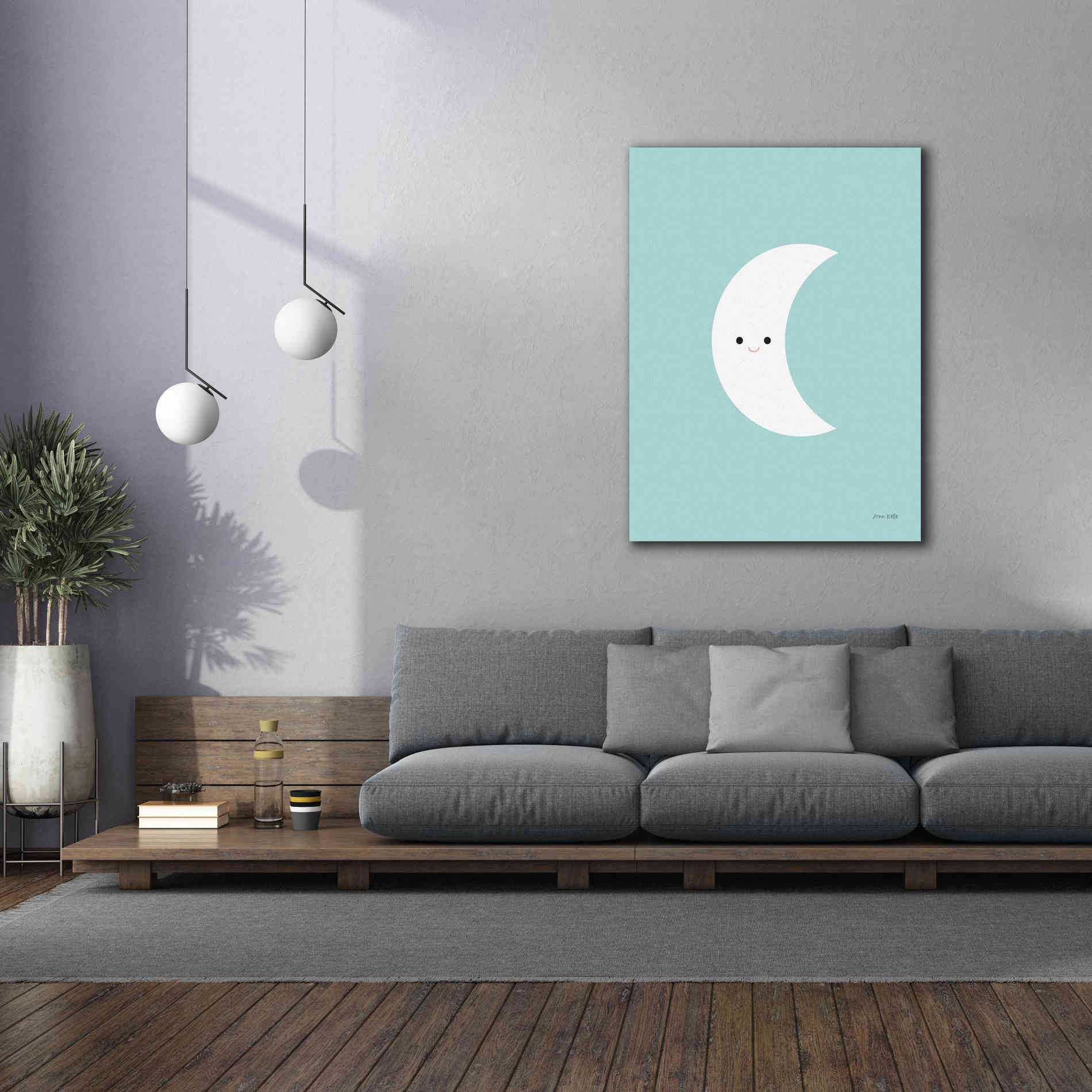'Moon' by Ann Kelle Designs, Canvas Wall Art,40 x 54
