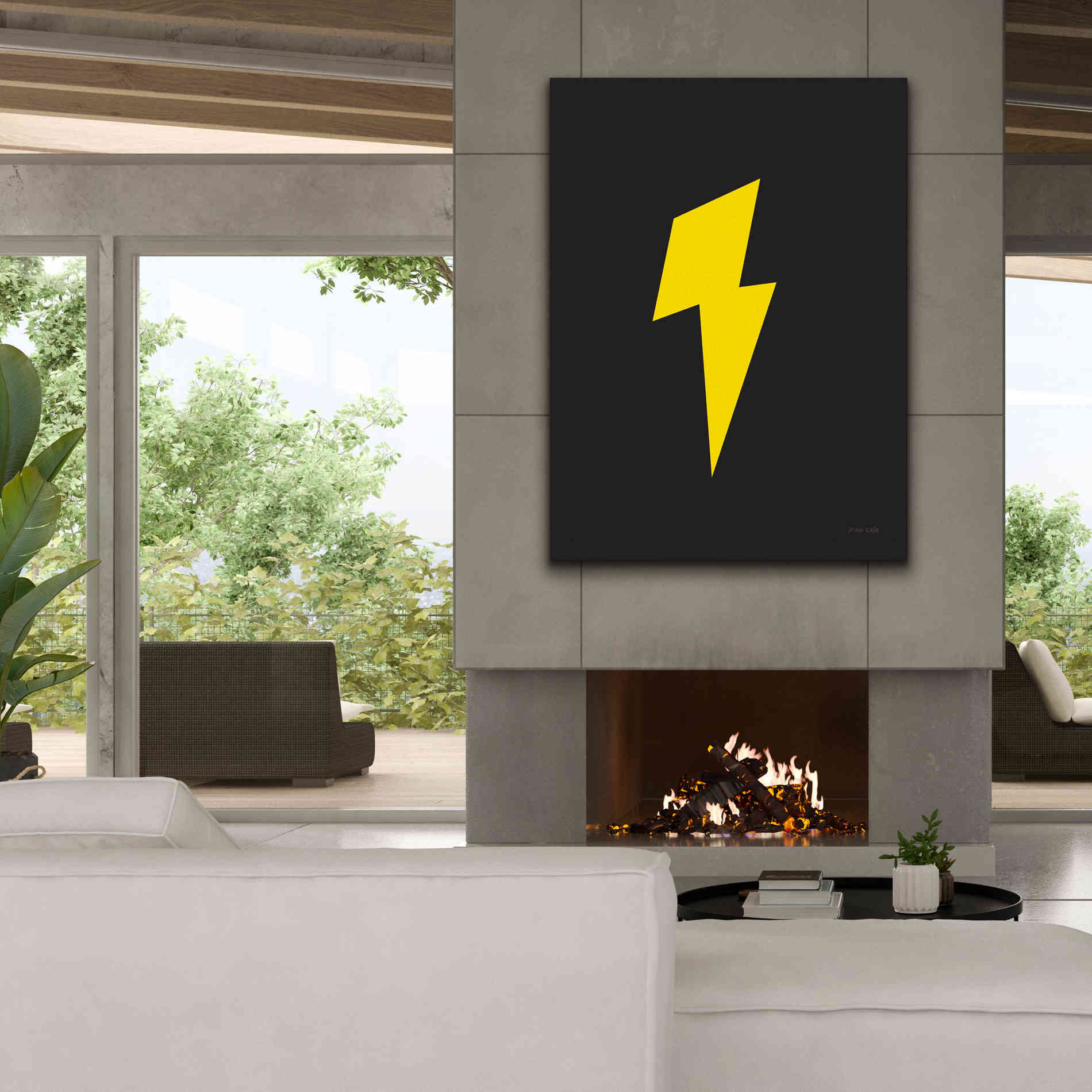 'Lightning' by Ann Kelle Designs, Canvas Wall Art,40 x 54