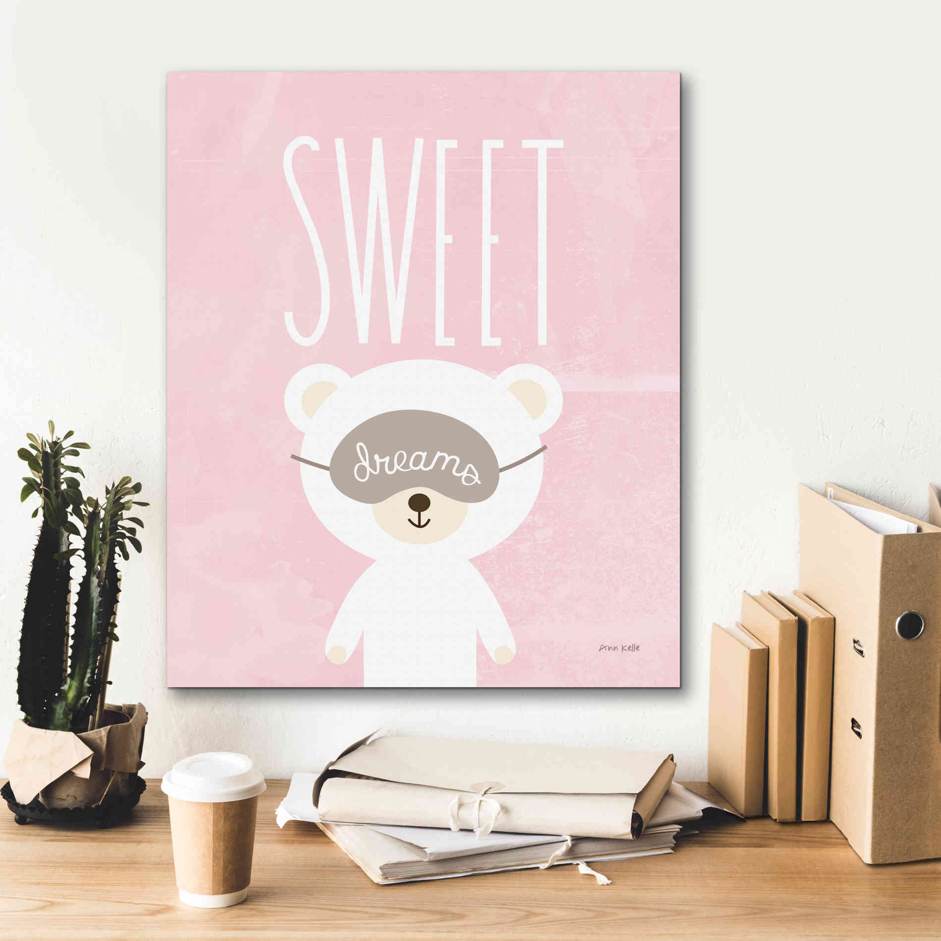 'Sweet Dreams Pink' by Ann Kelle Designs, Canvas Wall Art,20 x 24