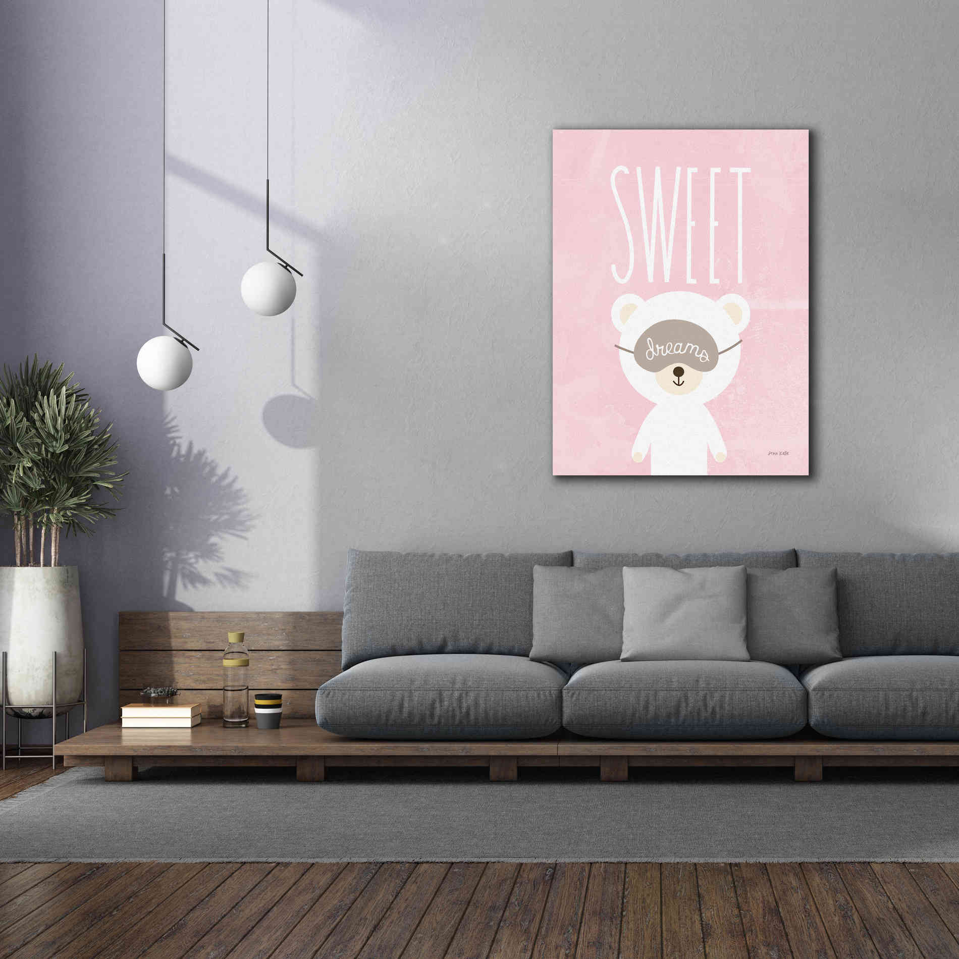 'Sweet Dreams Pink' by Ann Kelle Designs, Canvas Wall Art,40 x 54