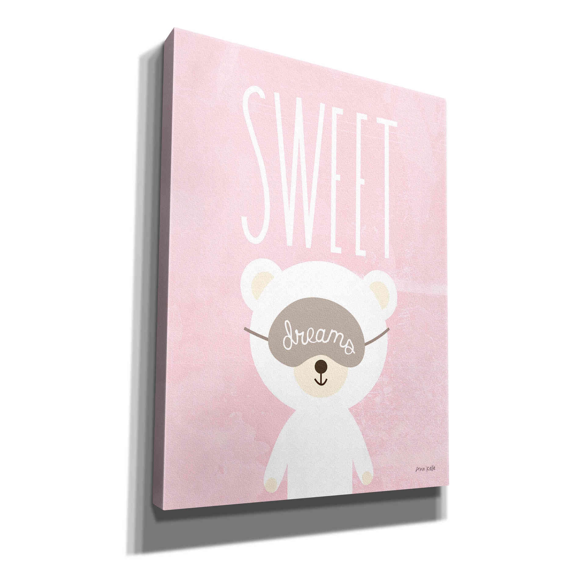 'Sweet Dreams Pink' by Ann Kelle Designs, Canvas Wall Art,12x16x1.1x0,20x24x1.1x0,26x30x1.74x0,40x54x1.74x0