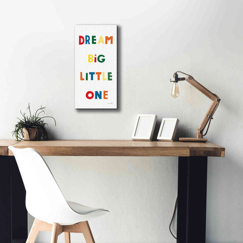 Image of 'Dream Big Little One Bright' by Ann Kelle Designs, Canvas Wall Art,12 x 24