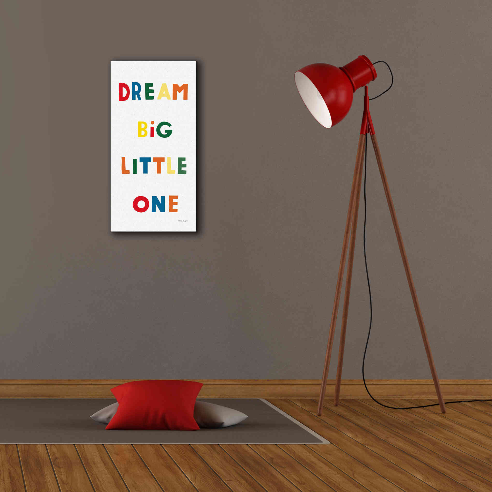 'Dream Big Little One Bright' by Ann Kelle Designs, Canvas Wall Art,12 x 24