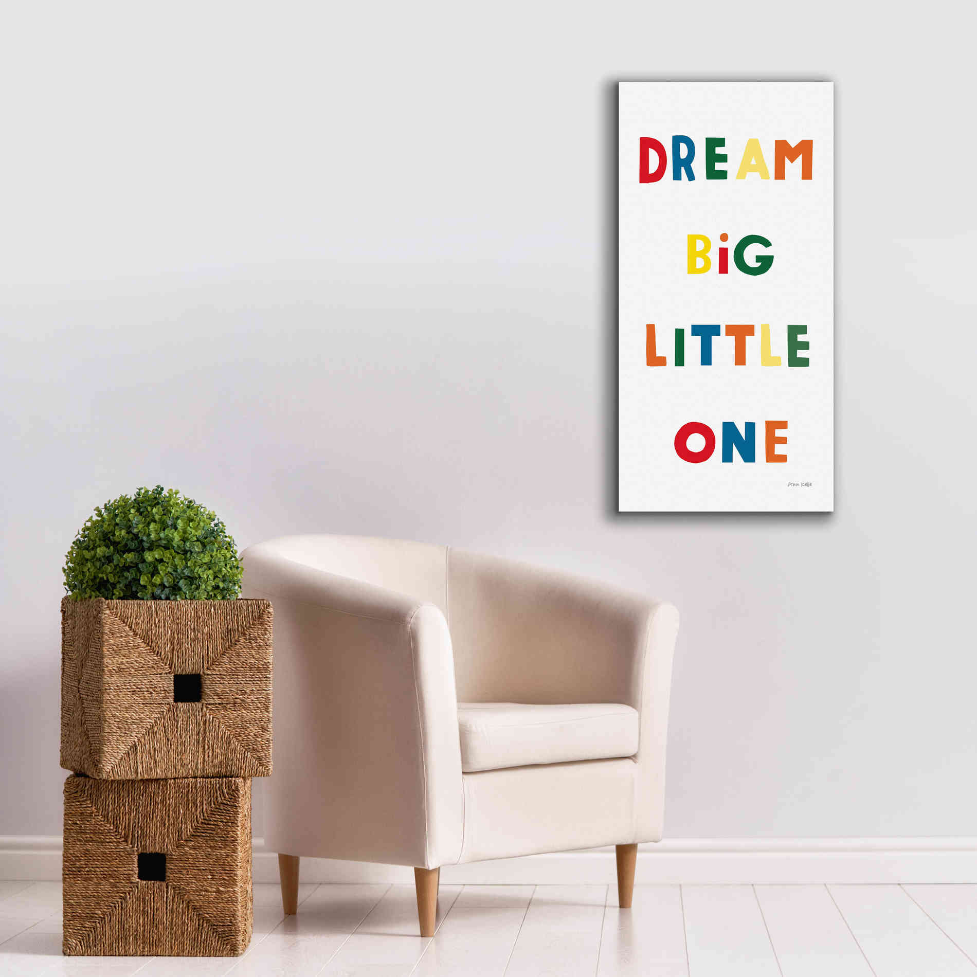'Dream Big Little One Bright' by Ann Kelle Designs, Canvas Wall Art,20 x 40
