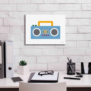 'Retro Boombox' by Ann Kelle Designs, Canvas Wall Art,16 x 12