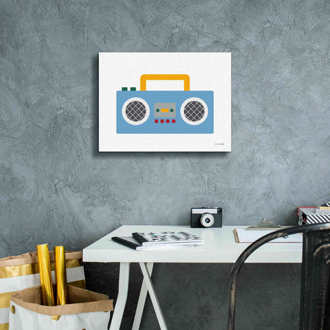 Image of 'Retro Boombox' by Ann Kelle Designs, Canvas Wall Art,16 x 12