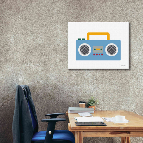 Image of 'Retro Boombox' by Ann Kelle Designs, Canvas Wall Art,34 x 26