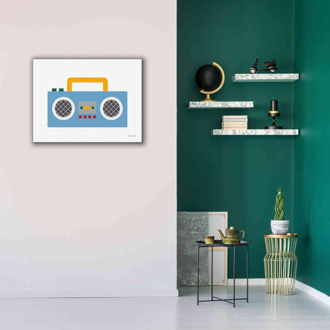 Image of 'Retro Boombox' by Ann Kelle Designs, Canvas Wall Art,34 x 26