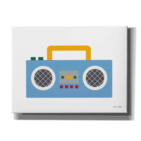 Image of 'Retro Boombox' by Ann Kelle Designs, Canvas Wall Art,16x12x1.1x0,26x18x1.1x0,34x26x1.74x0,54x40x1.74x0