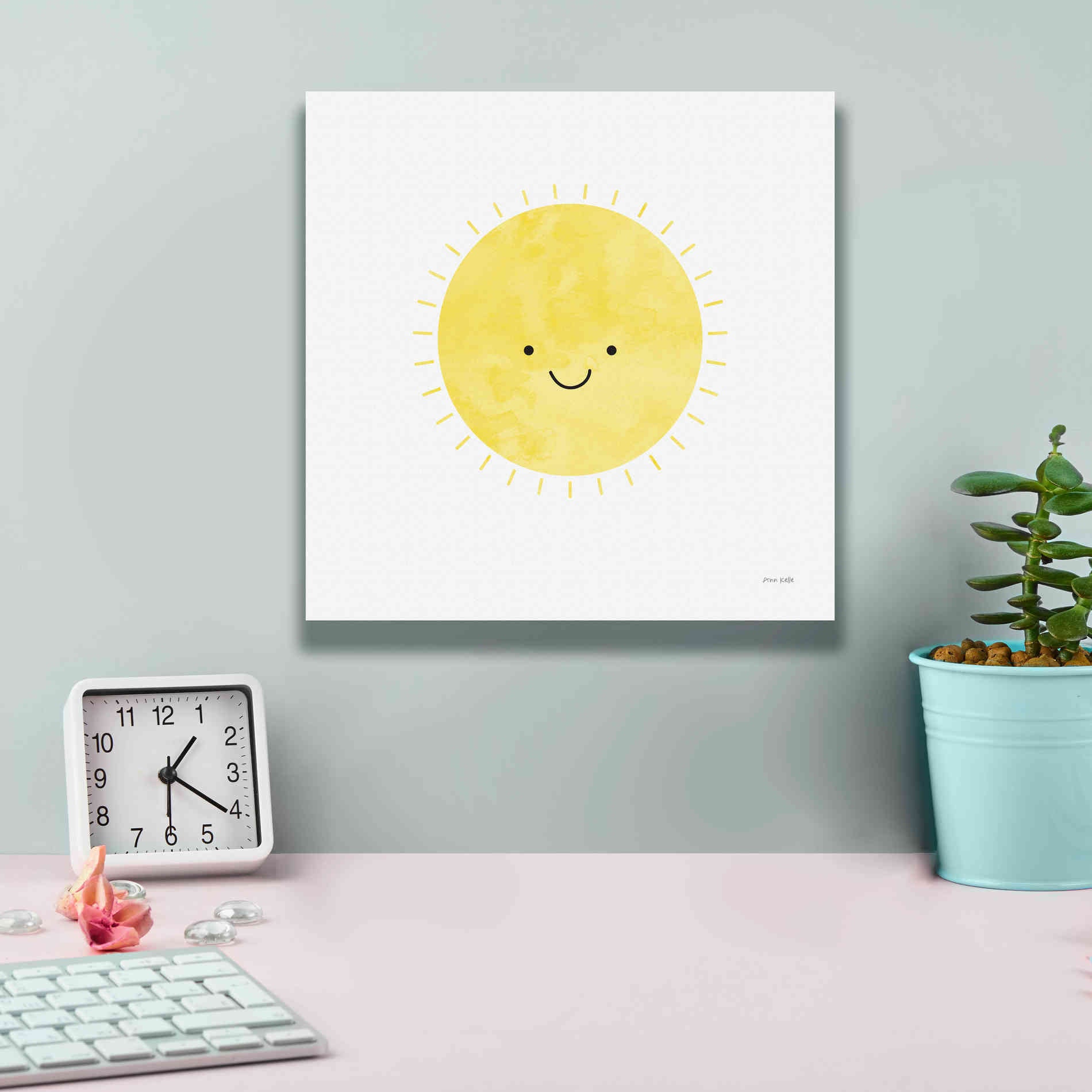 'Sunny Smile Days' by Ann Kelle Designs, Canvas Wall Art,12 x 12