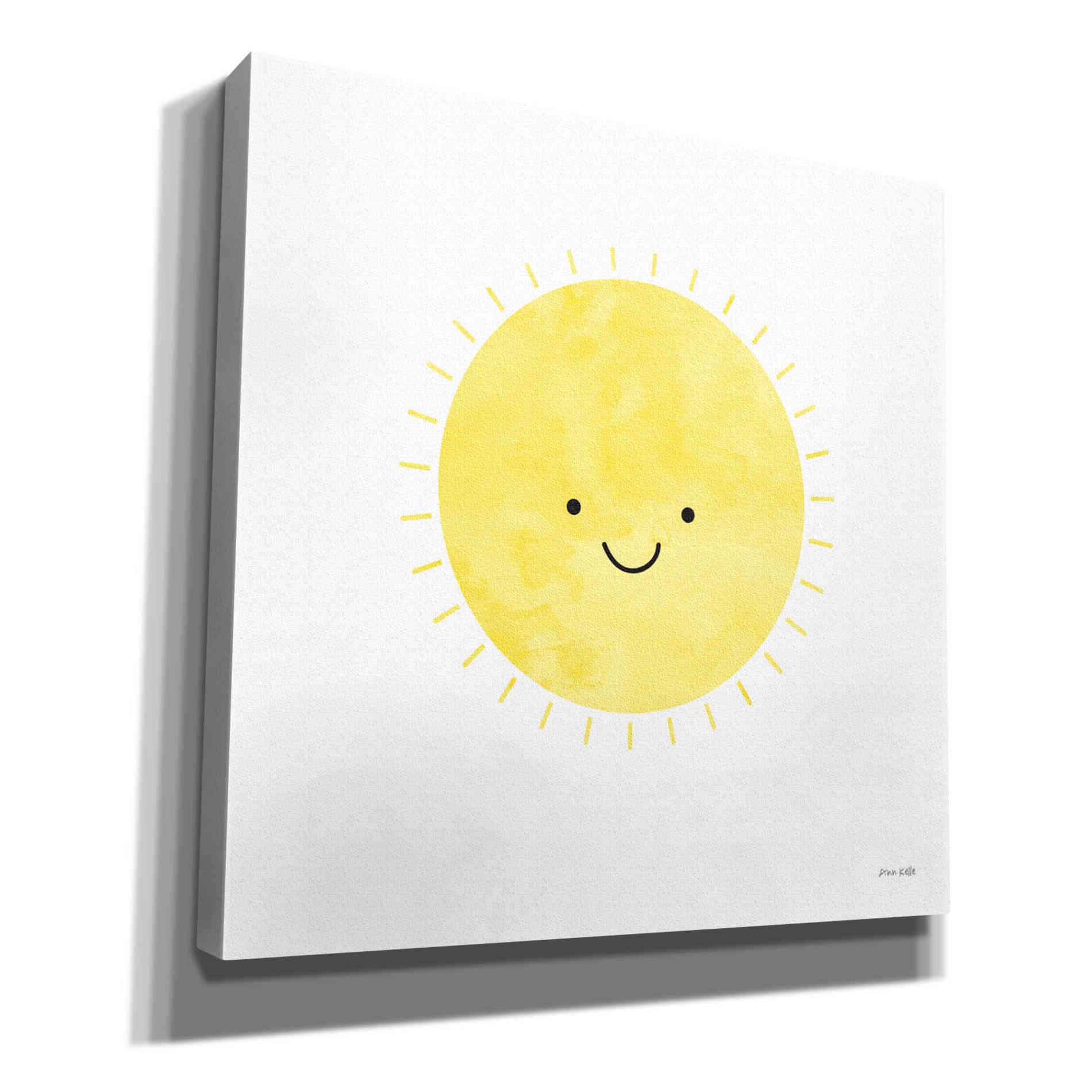 'Sunny Smile Days' by Ann Kelle Designs, Canvas Wall Art,12x12x1.1x0,18x18x1.1x0,26x26x1.74x0,37x37x1.74x0