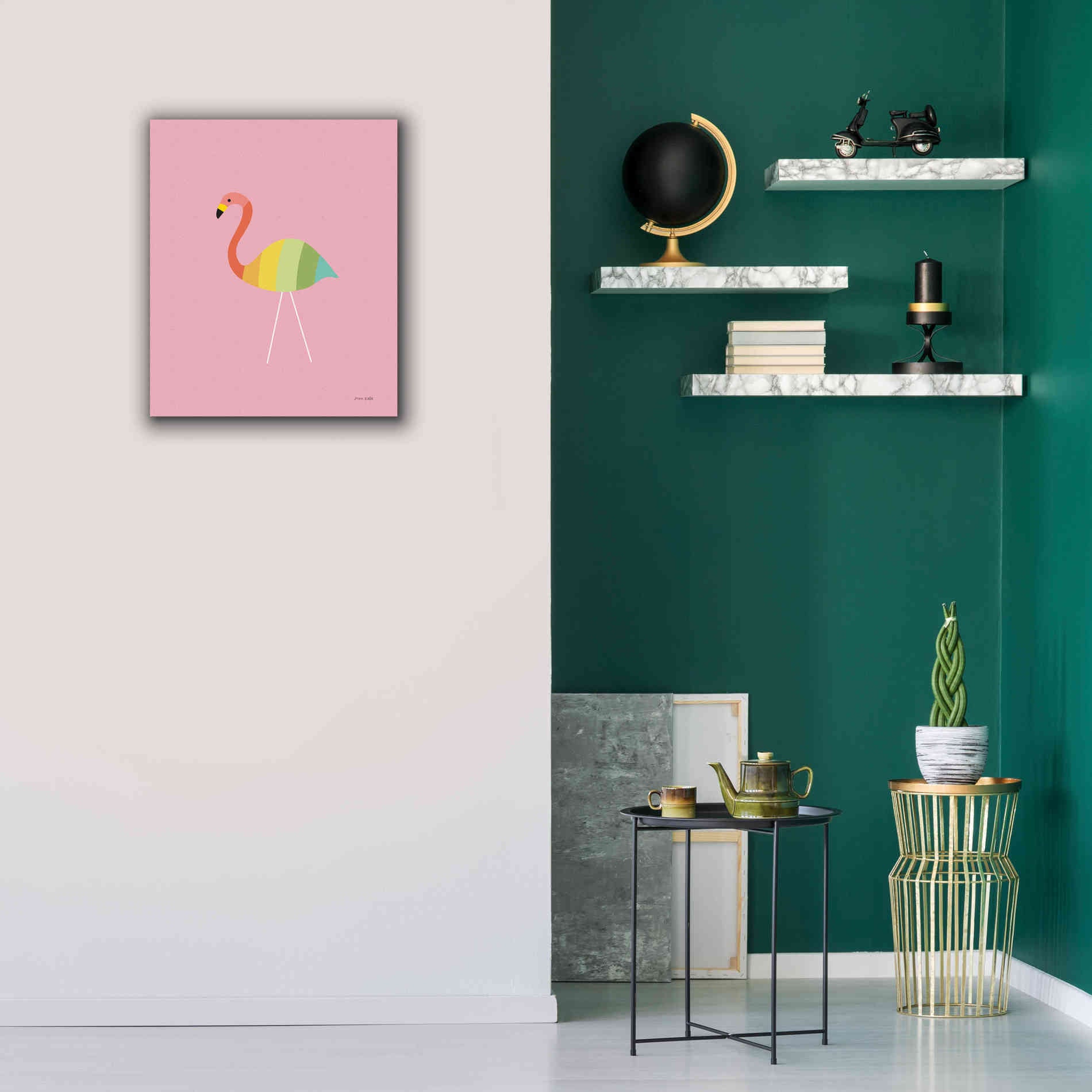 'Flamingo Colors' by Ann Kelle Designs, Canvas Wall Art,20 x 24