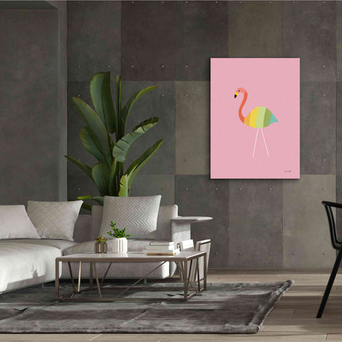 Image of 'Flamingo Colors' by Ann Kelle Designs, Canvas Wall Art,40 x 54