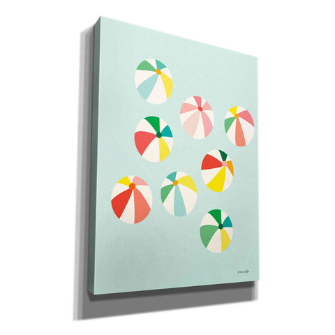 Image of 'Beach Umbrellas' by Ann Kelle Designs, Canvas Wall Art,12x16x1.1x0,20x24x1.1x0,26x30x1.74x0,40x54x1.74x0
