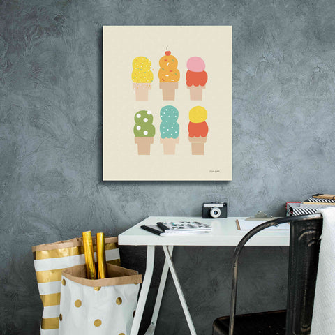 Image of 'Double Scoops' by Ann Kelle Designs, Canvas Wall Art,20 x 24