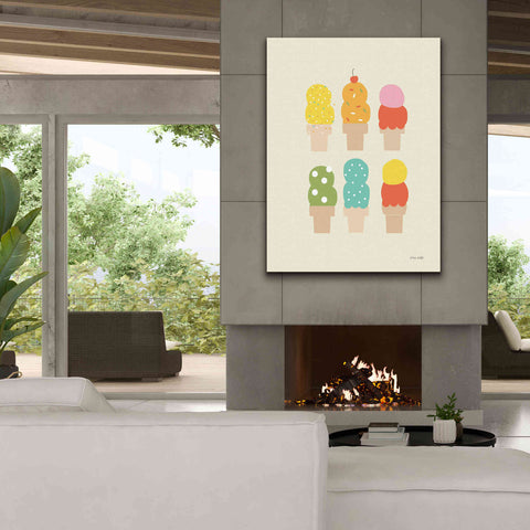 Image of 'Double Scoops' by Ann Kelle Designs, Canvas Wall Art,40 x 54