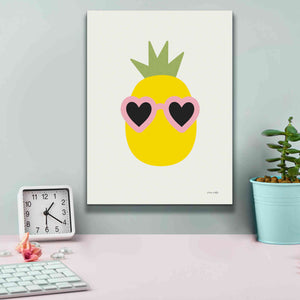 'Sunny Pineapple' by Ann Kelle Designs, Canvas Wall Art,12 x 16