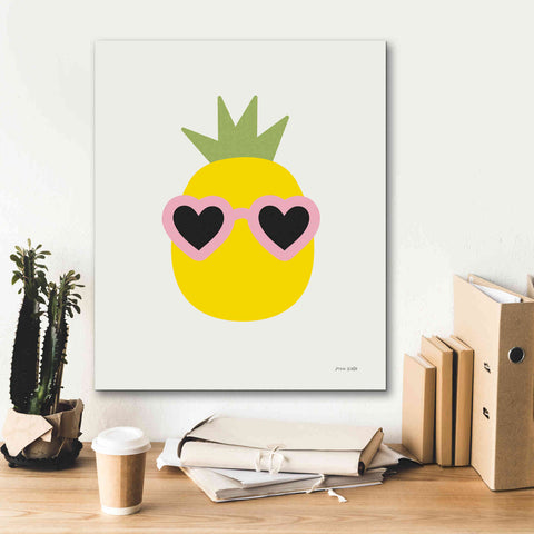 Image of 'Sunny Pineapple' by Ann Kelle Designs, Canvas Wall Art,20 x 24