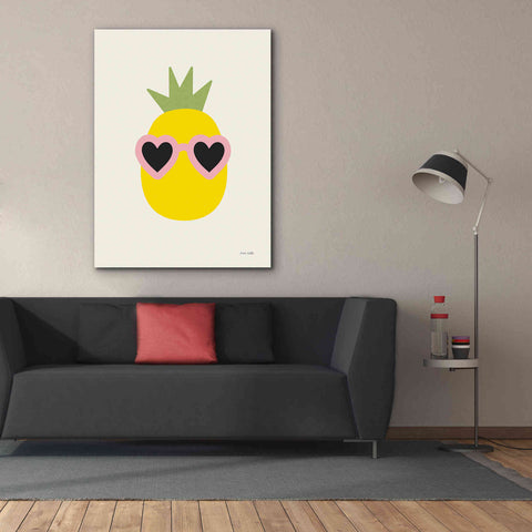 Image of 'Sunny Pineapple' by Ann Kelle Designs, Canvas Wall Art,40 x 54
