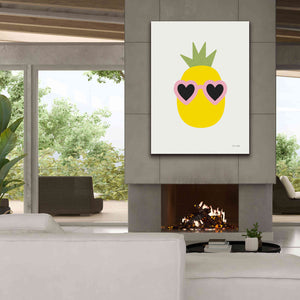 'Sunny Pineapple' by Ann Kelle Designs, Canvas Wall Art,40 x 54