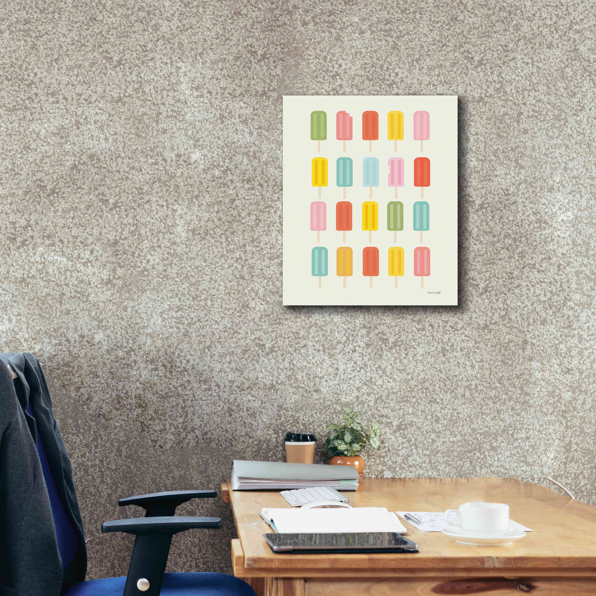 'Colorful Popsicles' by Ann Kelle Designs, Canvas Wall Art,20 x 24