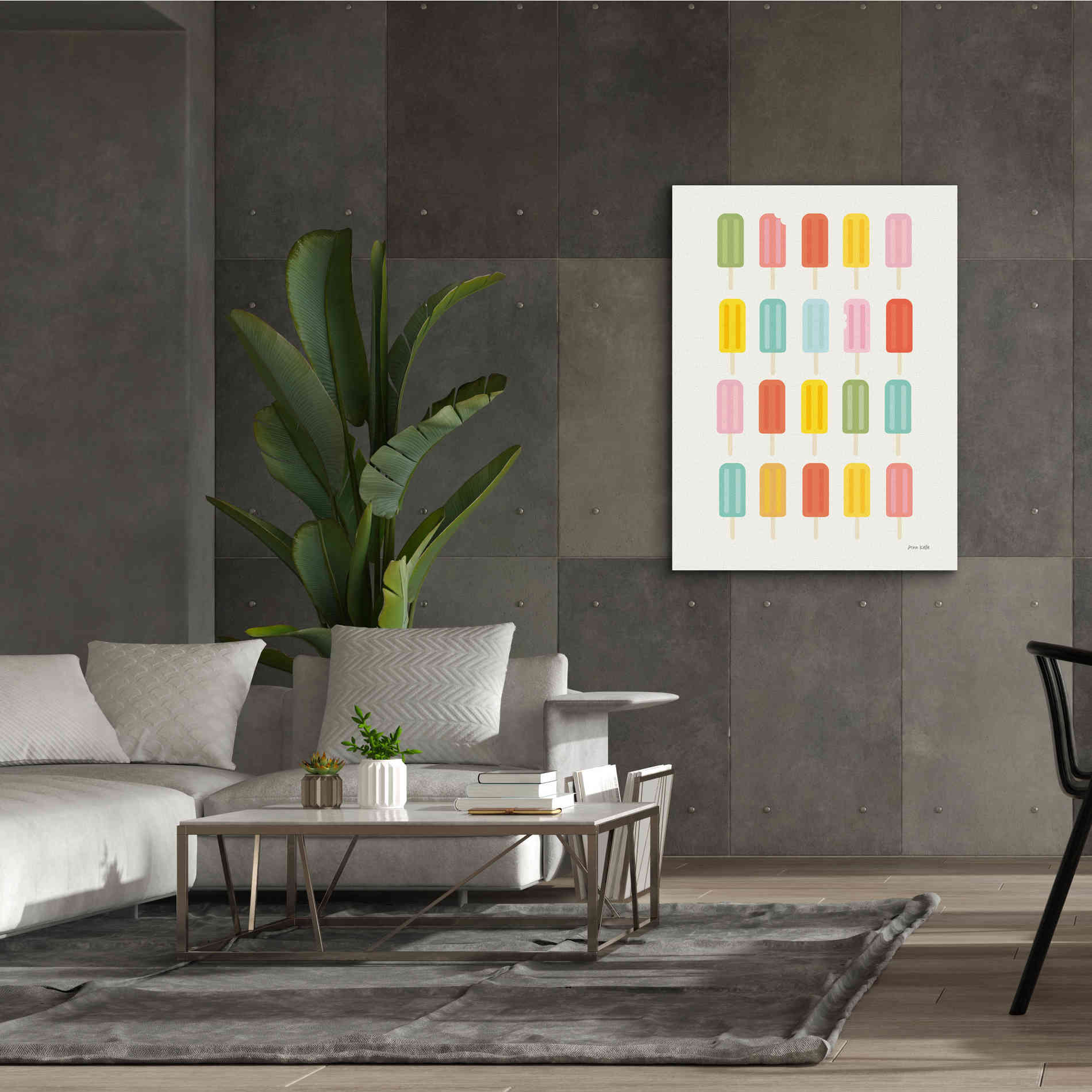 'Colorful Popsicles' by Ann Kelle Designs, Canvas Wall Art,40 x 54