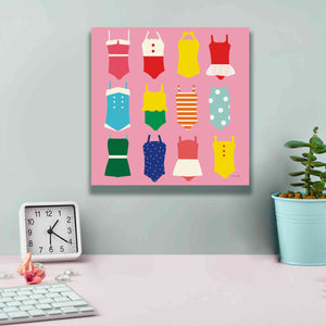 'Bathing Suits Galore' by Ann Kelle Designs, Canvas Wall Art,12 x 12