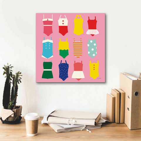 Image of 'Bathing Suits Galore' by Ann Kelle Designs, Canvas Wall Art,18 x 18